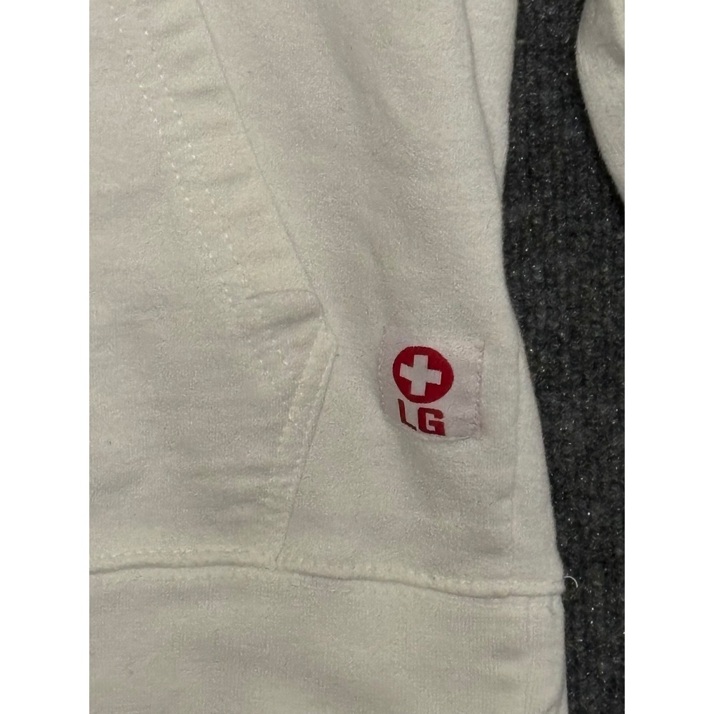 Official Lifeguard Daytona Beach FL Hoodie Sweatshirt White Red Mens Small - Picture 2 of 7
